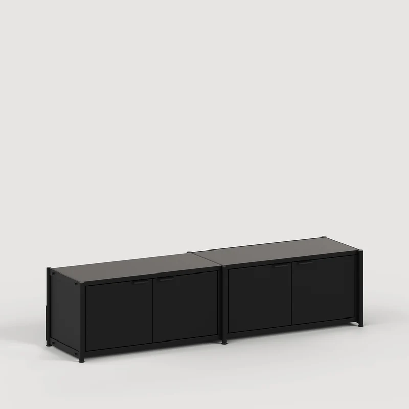 Etagère UNIT - H40 à 50 x L164cm - acier thermolaqué