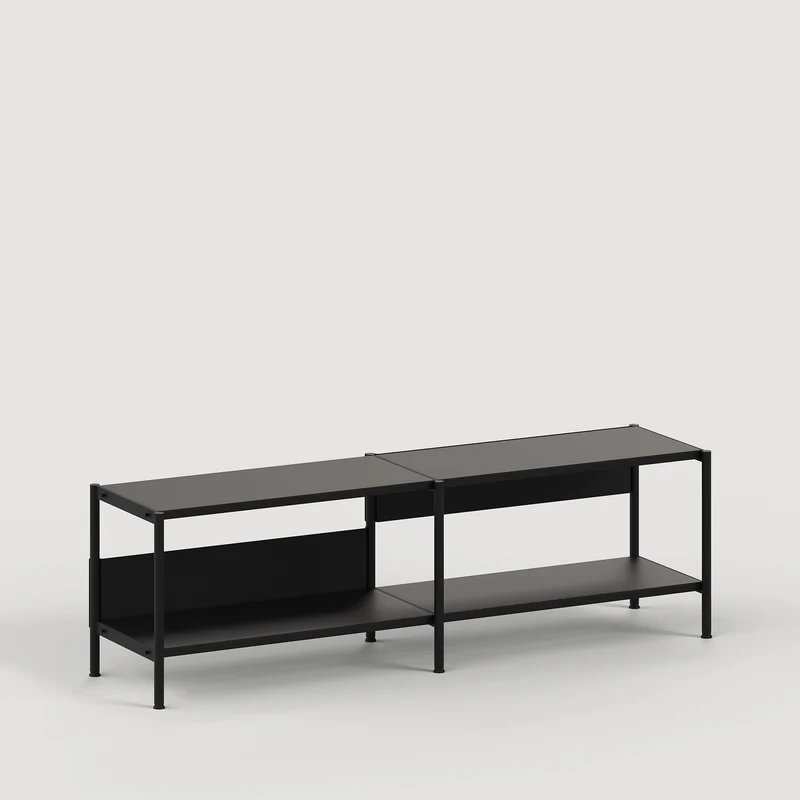 Etagère UNIT - H40 à 50 x L164cm - acier thermolaqué