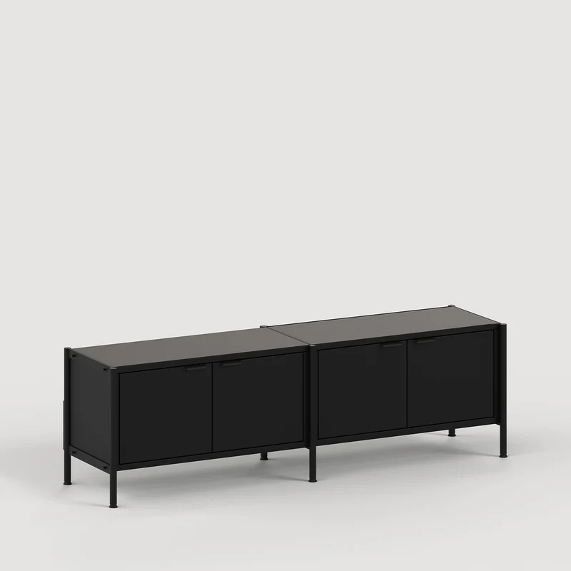 Etagère UNIT - H40 à 50 x L164cm - acier thermolaqué