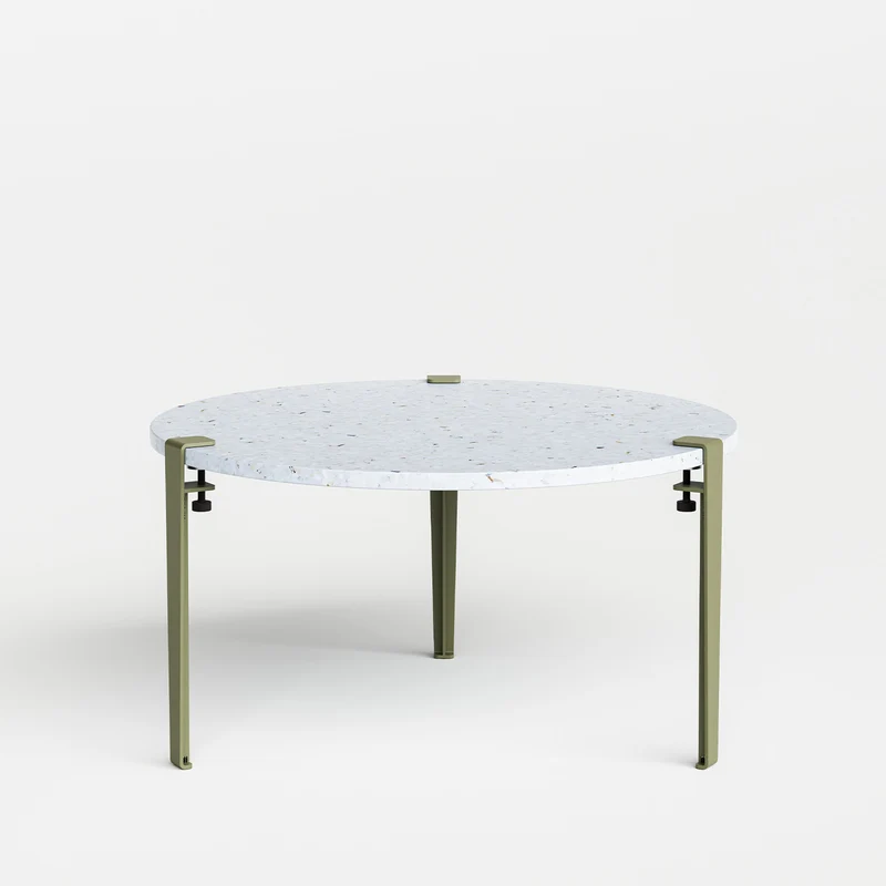 Table basse ronde TIPTOE Ø 80cm - plastique recyclé Venezia