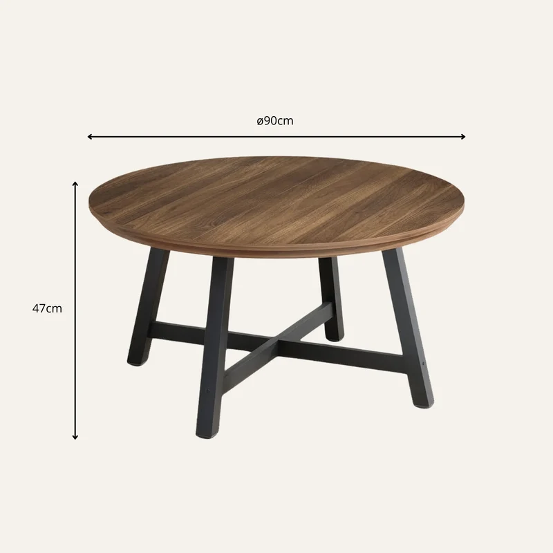 Table Basse Ronde en Bois