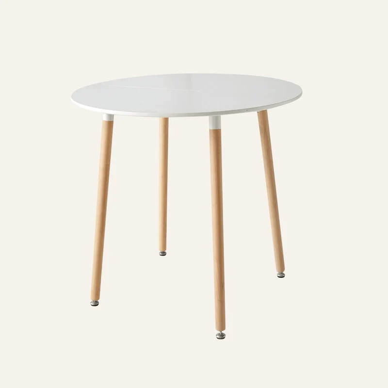 Table Ronde Bois et Blanc
