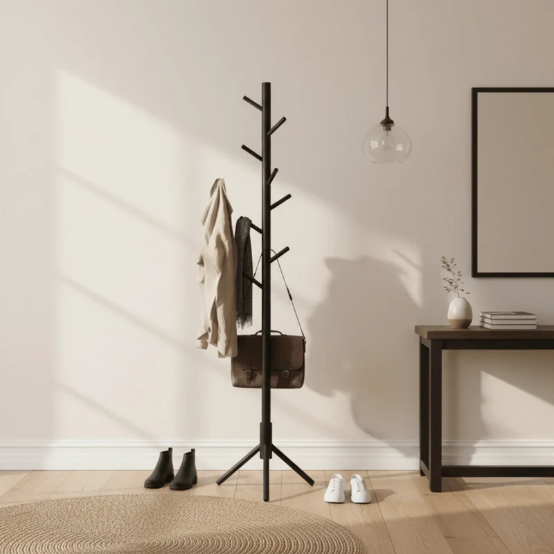 Porte-Manteau sur Pied Noir