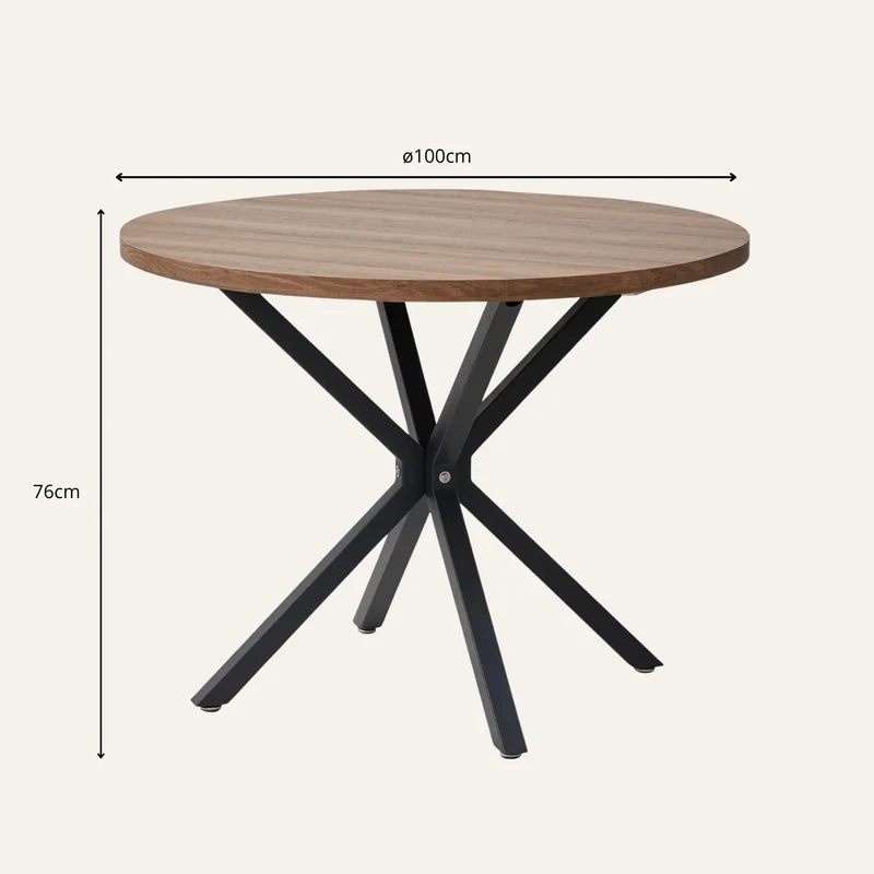Table Ronde Bois Foncé