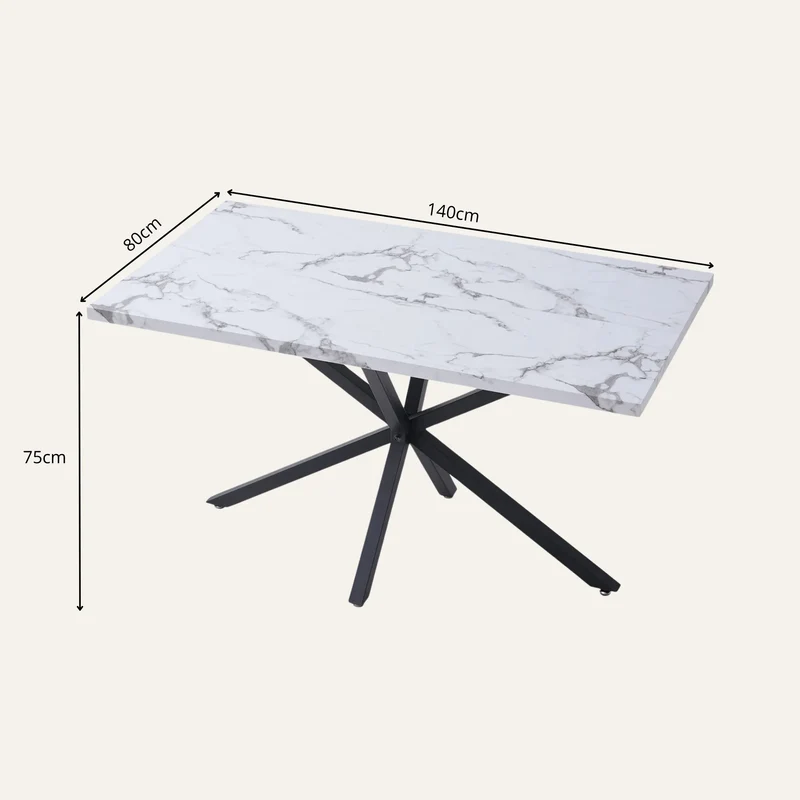Table Salle à Manger Effet Marbre
