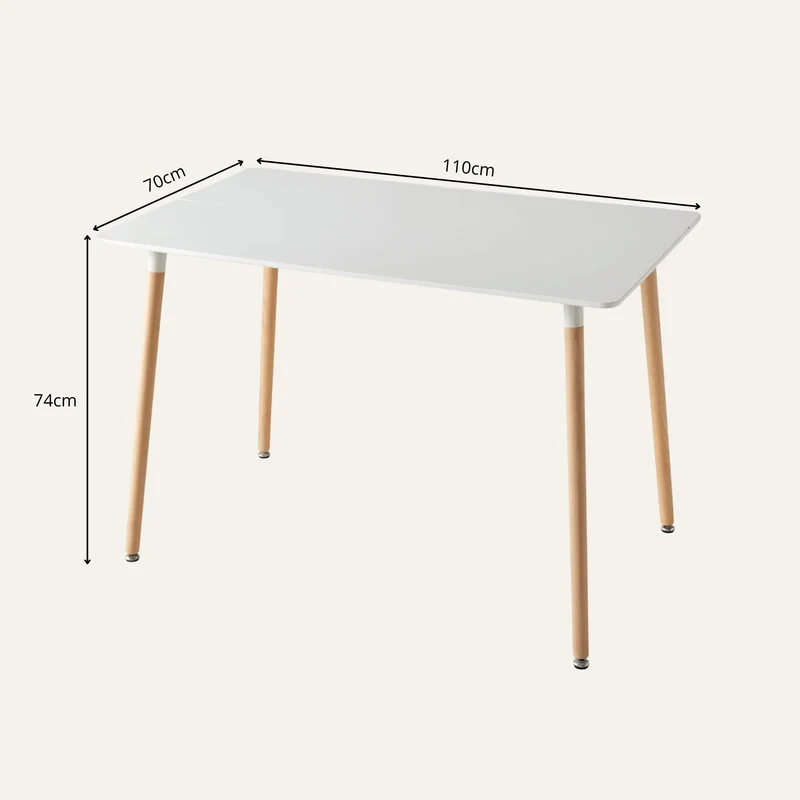 Table à Manger Bois et Blanc
