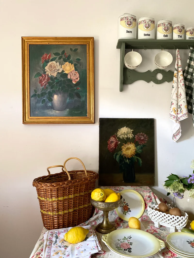 Étagère de cuisine murale vintage