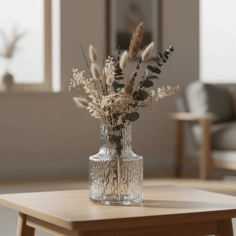 Grand Vase en Verre Transparent