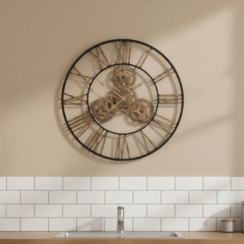 Horloge Murale Industrielle
