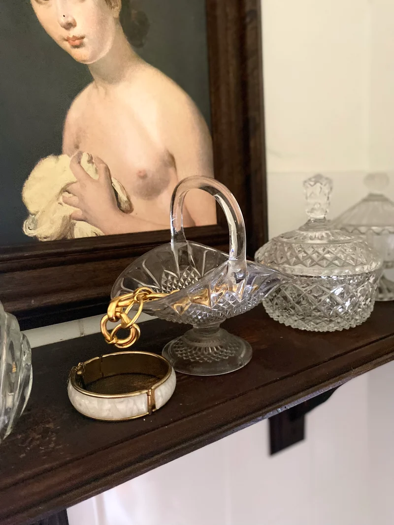 Petite corbeille en verre