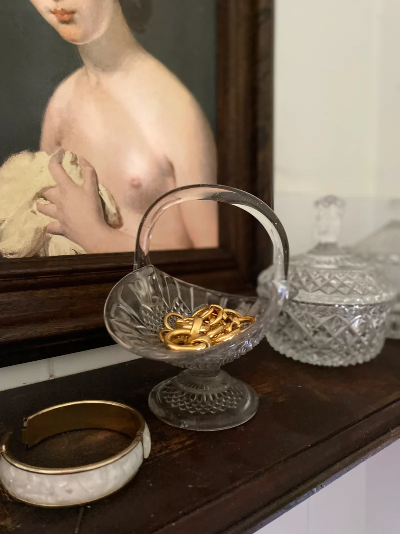 Petite corbeille en verre