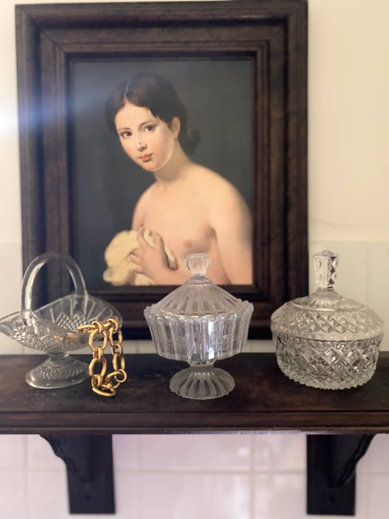Bonbonnière en verre 1950