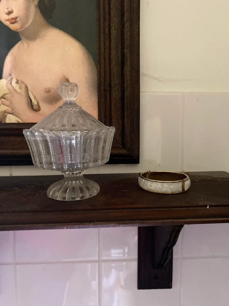 Bonbonnière en verre 1950
