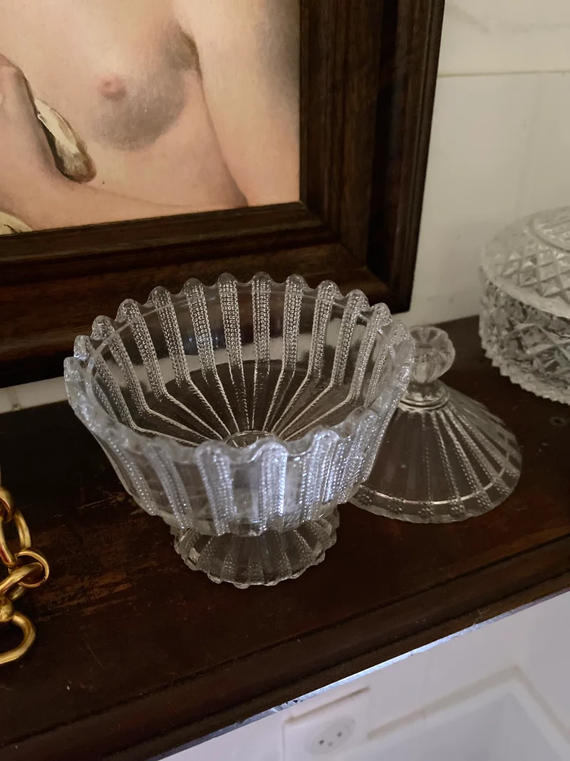 Bonbonnière en verre 1950