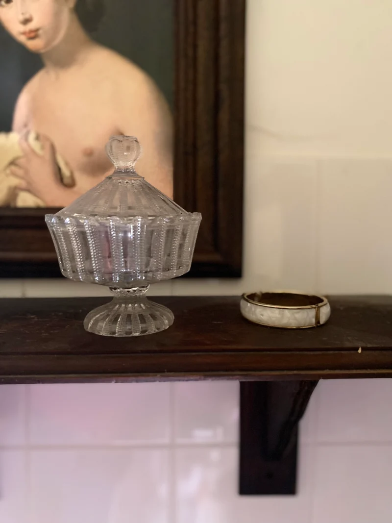 Bonbonnière en verre 1950