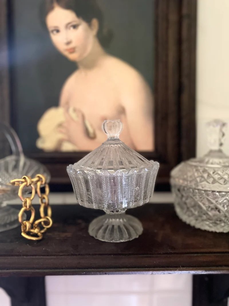 Bonbonnière en verre 1950