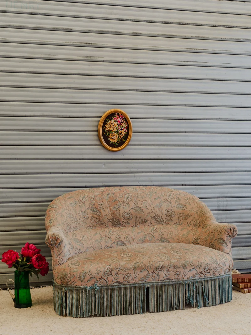 Martine, la banquette en tissu à motifs N°159