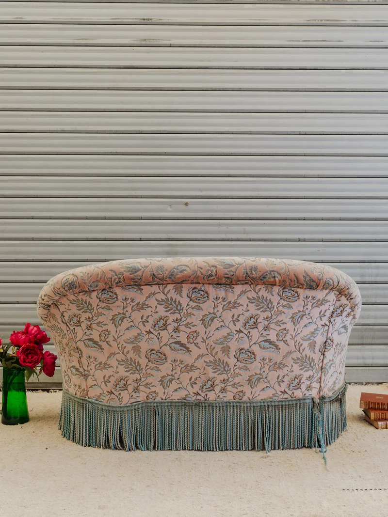 Martine, la banquette en tissu à motifs N°159