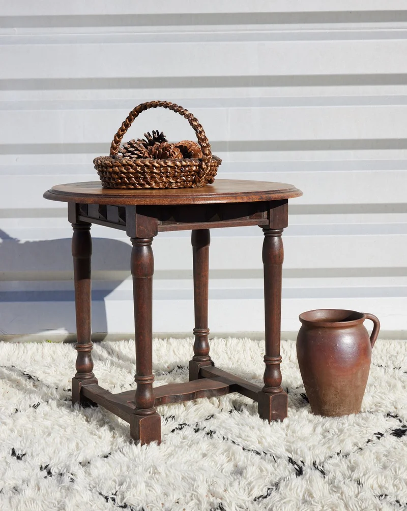 Léonie, la petite table basse en bois brut N°1579