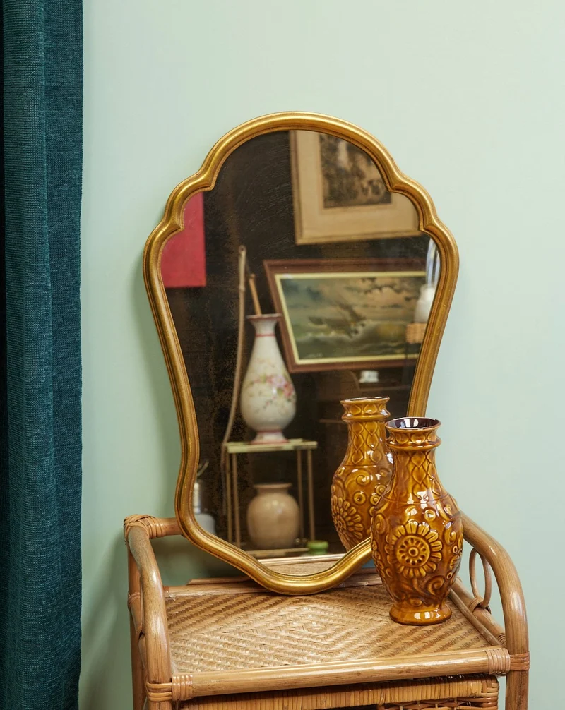 Georges, le petit miroir ancien doré N°1473