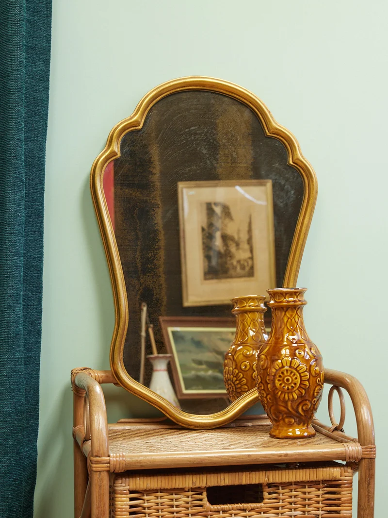 Georges, le petit miroir ancien doré N°1473