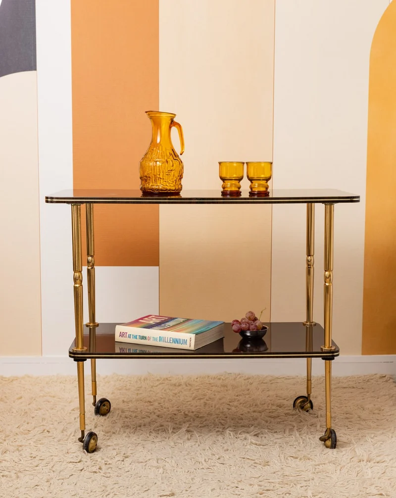 Anouk, la desserte vintage en formica chocolat N°407