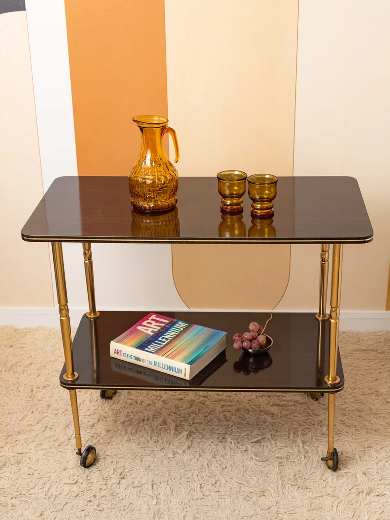 Anouk, la desserte vintage en formica chocolat N°407