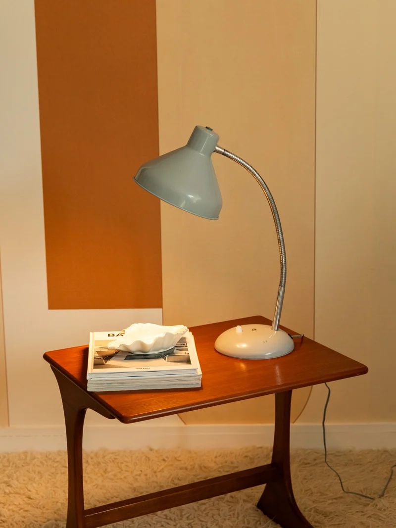 Julia, la lampe vintage industrielle émaillée grise N°1067
