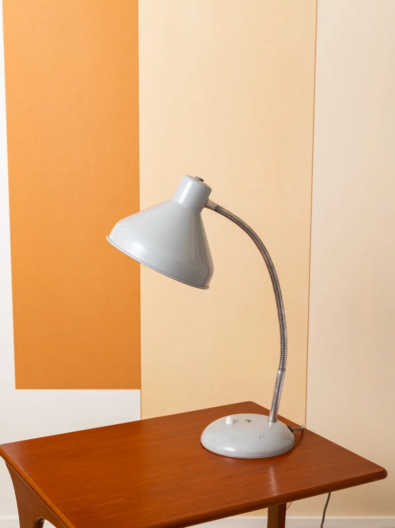 Julia, la lampe vintage industrielle émaillée grise N°1067