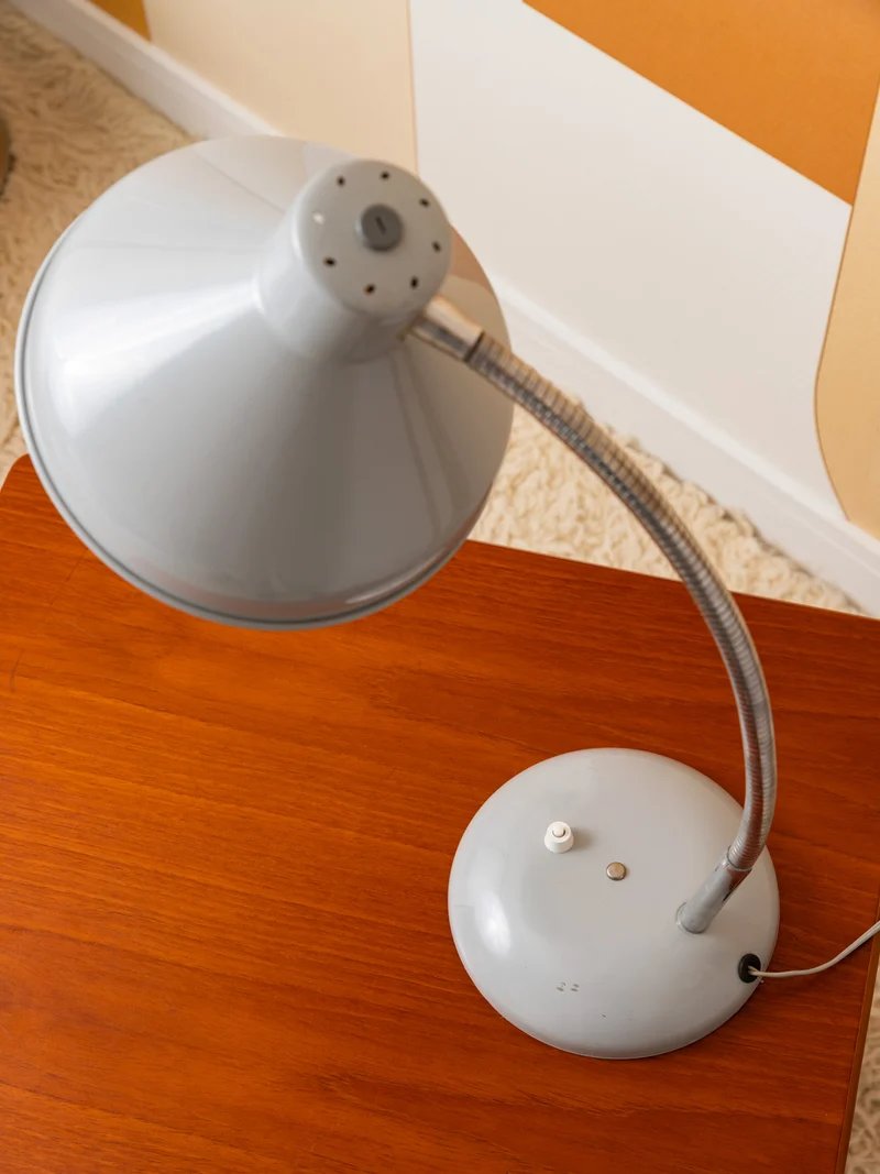 Julia, la lampe vintage industrielle émaillée grise N°1067