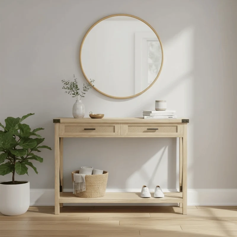 Console d'Entrée en Bois
