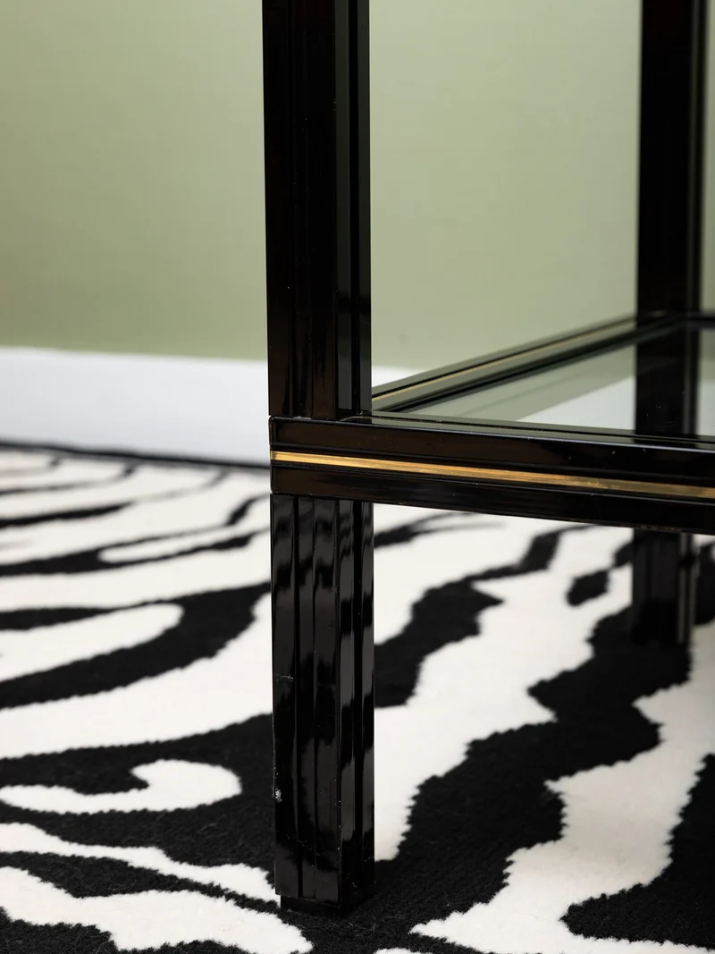Hanna, la table design en métal et verre N°1572