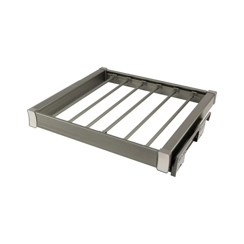 Porte-pantalons coulissant pour caisson de 60 cm Soft-Close - Gris