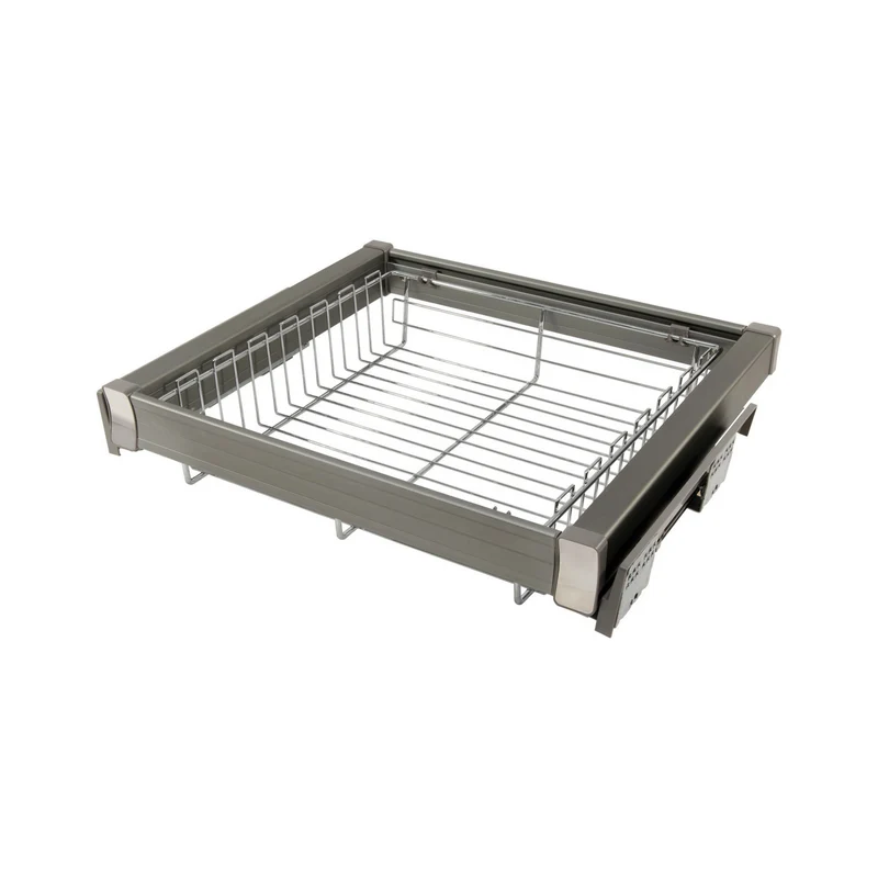 Panier de rangement coulissant pour caisson de 80 cm Soft-Close - Chrome