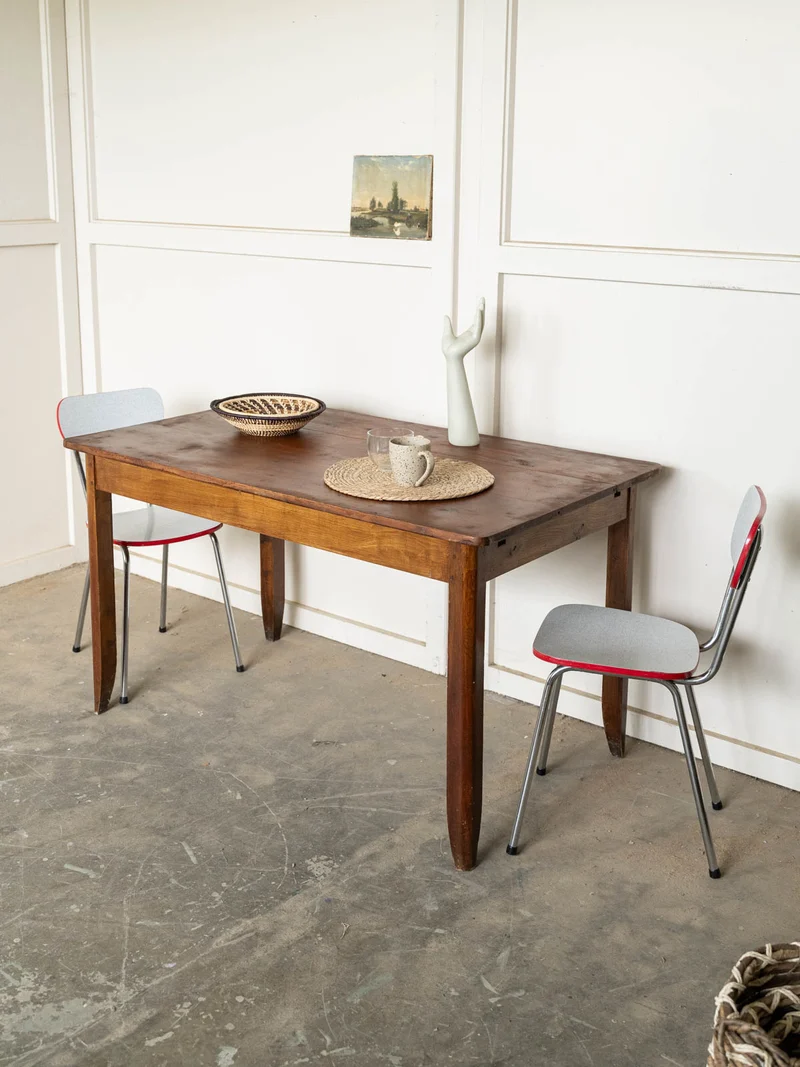 Romy, la table à manger de campagne en bois N°1569