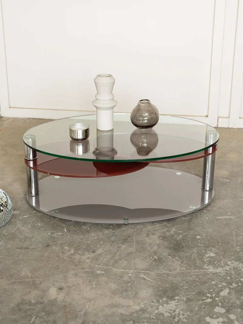 Donna, la table basse contemporaine en verre trempé N°1590