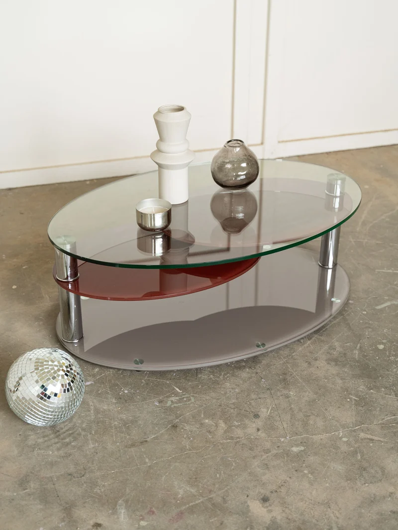 Donna, la table basse contemporaine en verre trempé N°1590