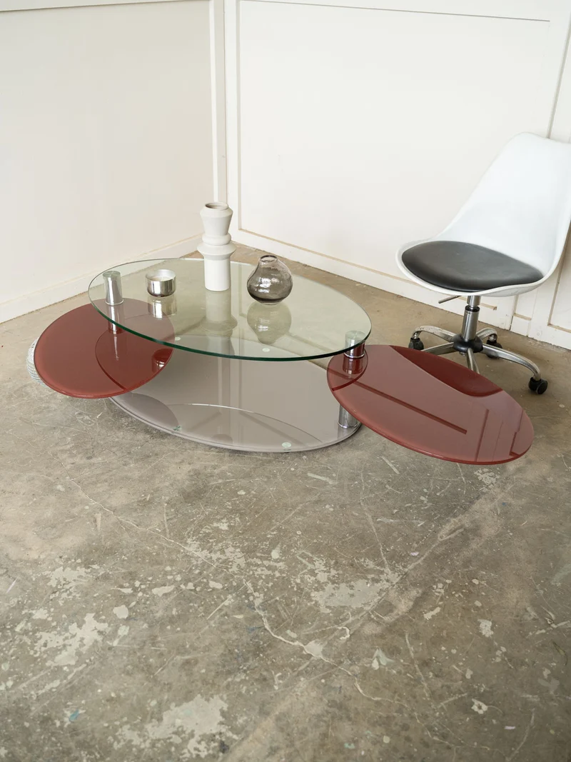 Donna, la table basse contemporaine en verre trempé N°1590