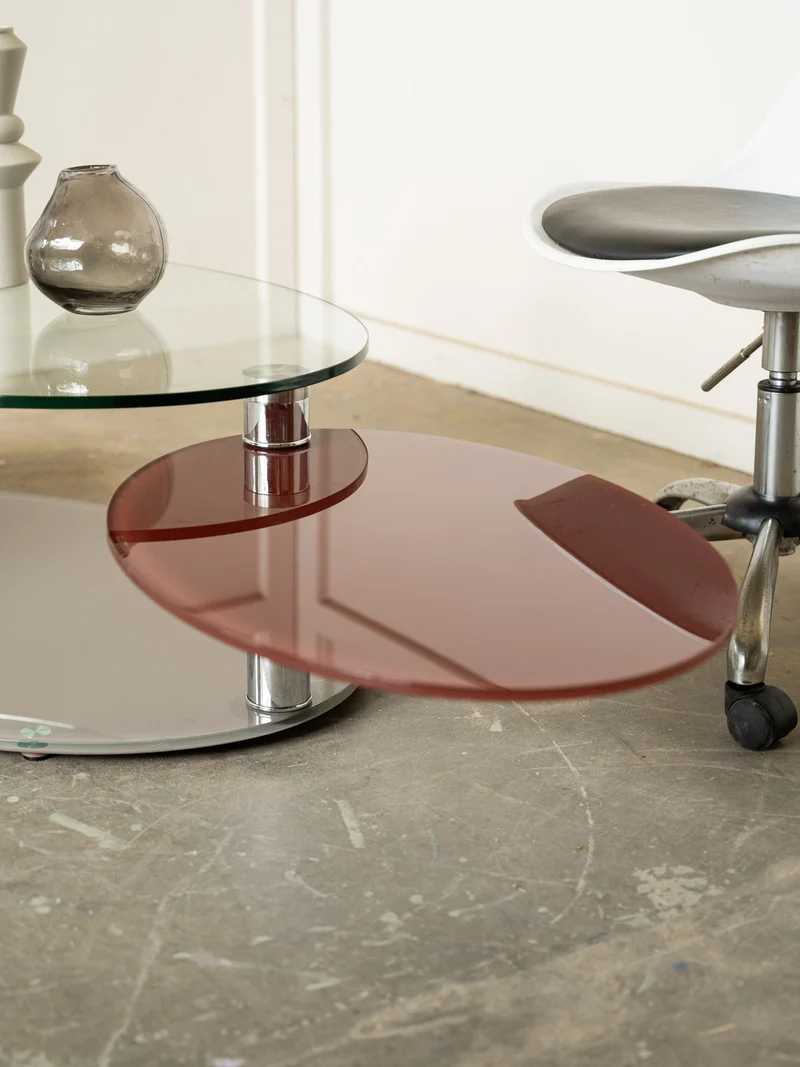 Donna, la table basse contemporaine en verre trempé N°1590