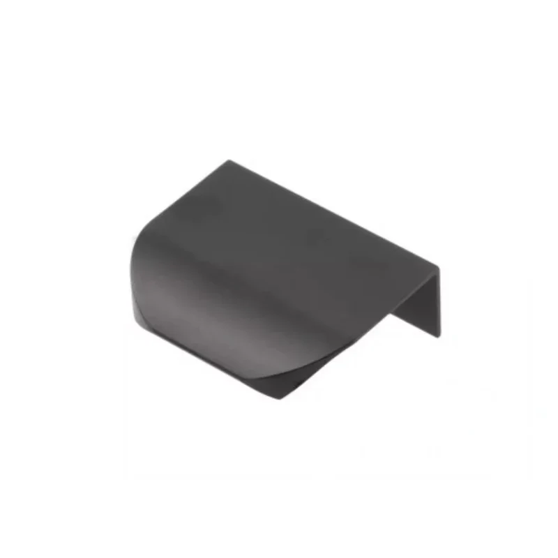 Poignée profilée ronde 32mm (Longueur totale 52mm) - Noir mat