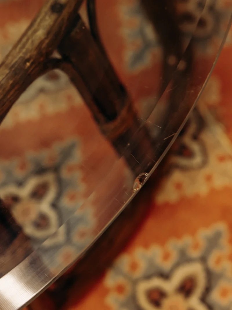 Léonie, la table basse en verre et en bambou N°1170