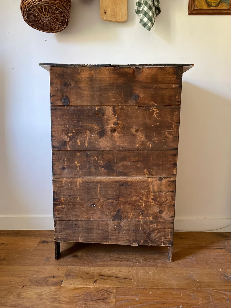 Buffet ouvert en bois ancien rénové