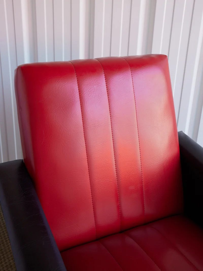 Jakob, la paire de fauteuils en skaï bicolore N°1396