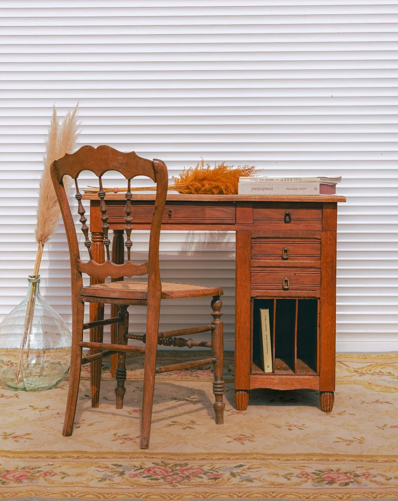 Edouard, le bureau en bois clair N°1057