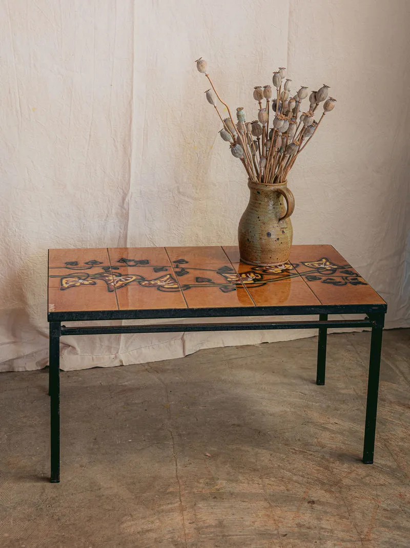 Léonie, la table basse en fer forgé et céramique N°1137