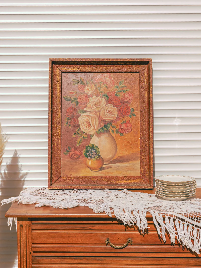 Nina, la toile peinte fleurie N°418