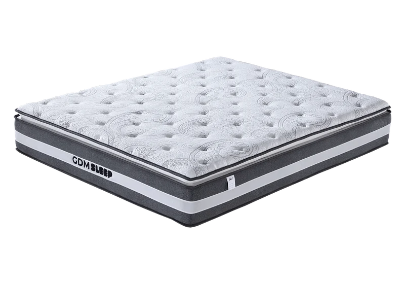 Ensemble lit coffre bouclé blanc et matelas 7 zones 160x200 - Cloud