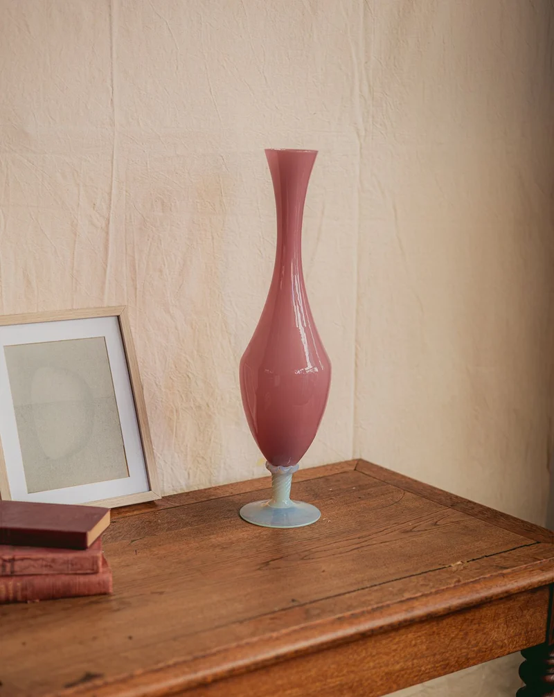 Edmond, le grand vase en opaline rose N°209