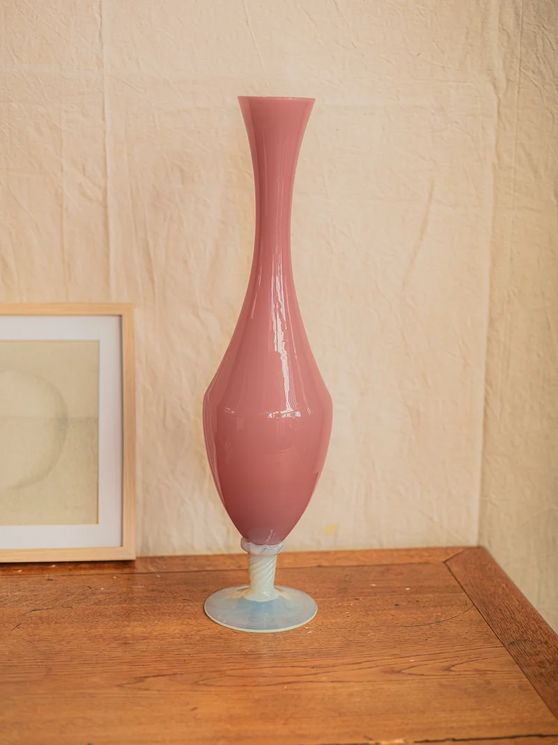 Edmond, le grand vase en opaline rose N°209