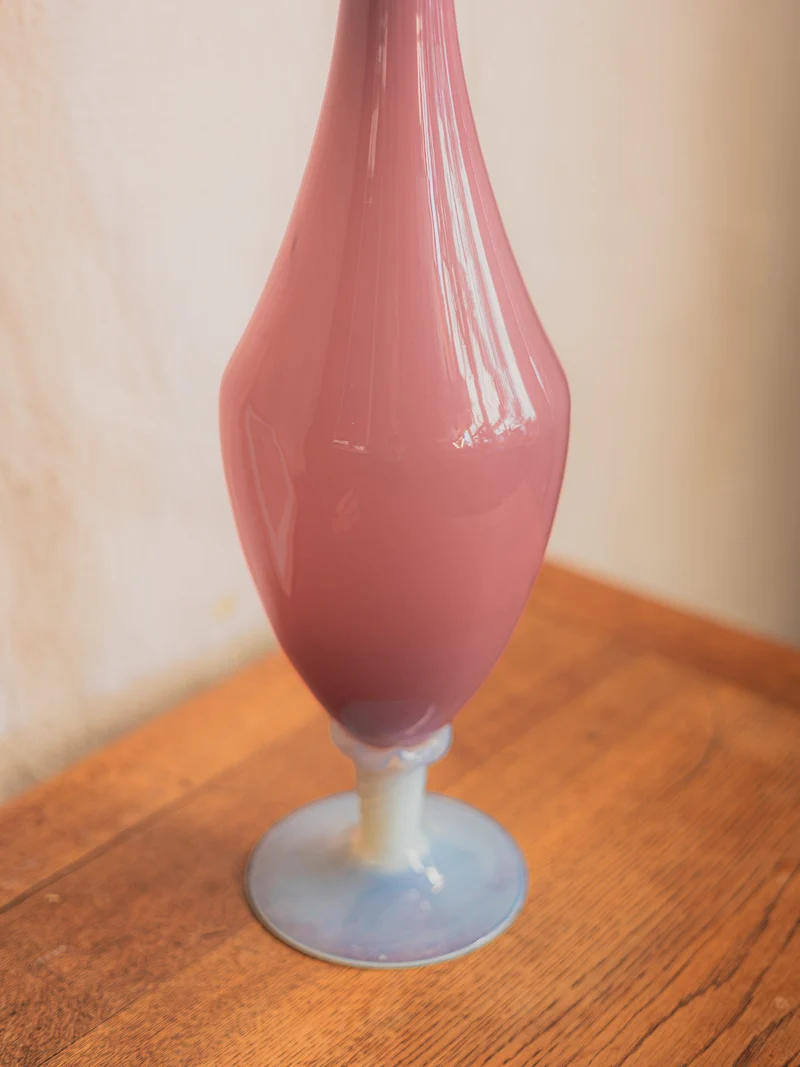 Edmond, le grand vase en opaline rose N°209